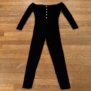 Style Up black ribbed long sleeve jumper size large L
 b6